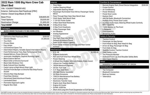 2022 RAM 1500 Big Horn/Lone Star