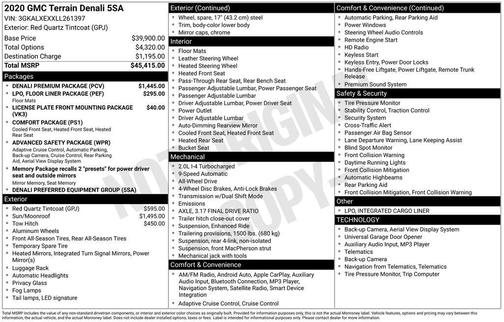 Red Quartz Tintcoat 2020 GMC Terrain Denali