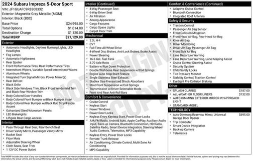 2024 Subaru Impreza Sport