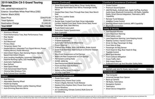 2019 Mazda CX-5 Grand Touring Reserve