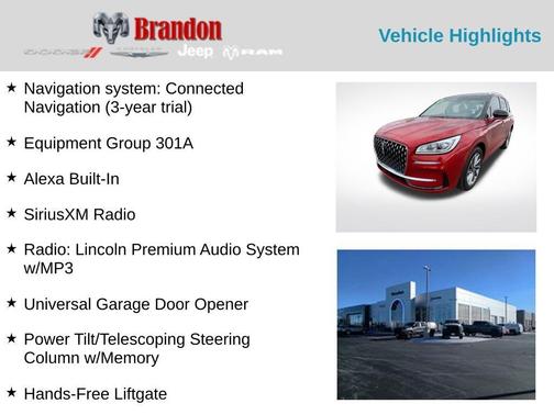 Red 2024 Lincoln Corsair Grand Touring