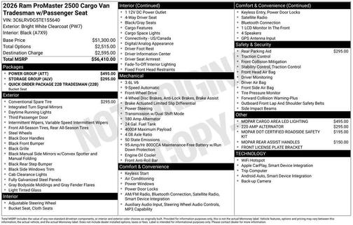 2026 RAM ProMaster 2500 High Roof