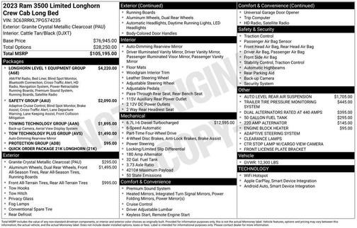 2023 RAM 3500 Longhorn
