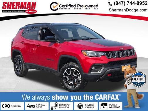 Red Hot Pearlcoat 2025 Jeep Compass Trailhawk
