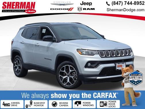 Silver Zynith Metallic Clearcoat 2025 Jeep Compass Limited