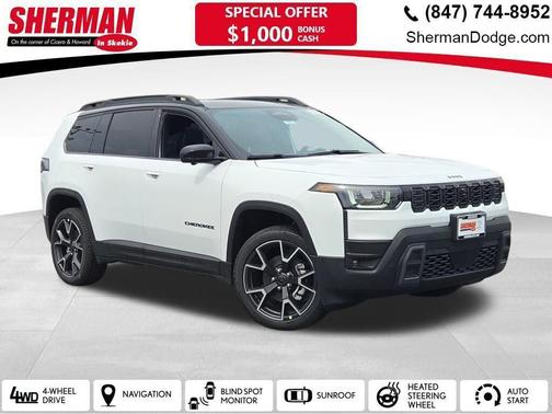 Bright White Clearcoat 2026 Jeep Cherokee Overland