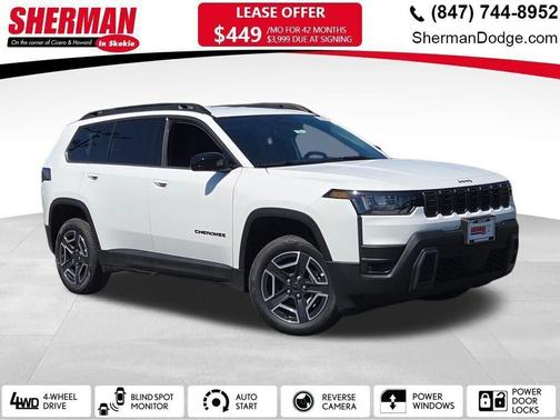 Bright White Clearcoat 2026 Jeep Cherokee Laredo 4x4