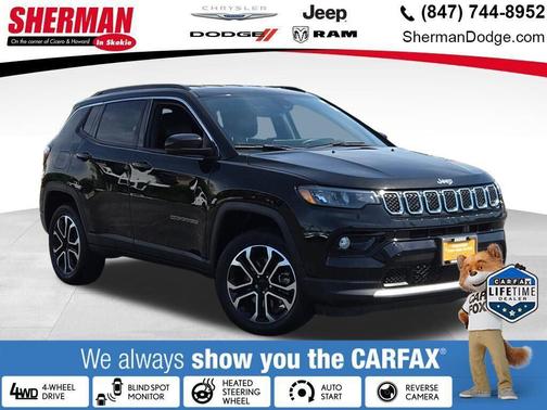 Diamond Black Crystal Pearlcoat 2023 Jeep Compass Limited
