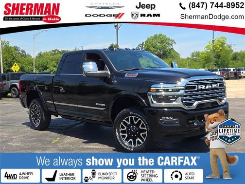 Diamond Black Crystal Pearlcoat 2025 RAM 3500 Limited Crew Cab 4x4 6'4' Box