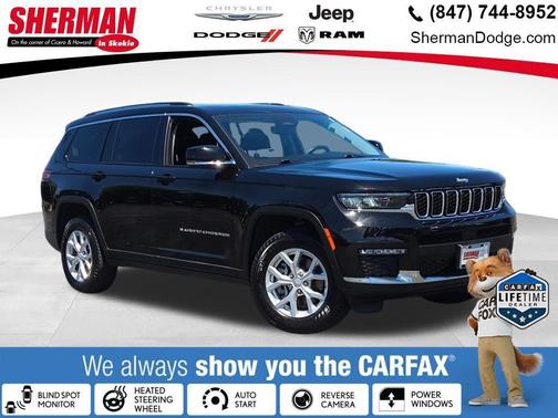 Diamond Black Crystal Pearlcoat 2023 Jeep Grand Cherokee L Limited