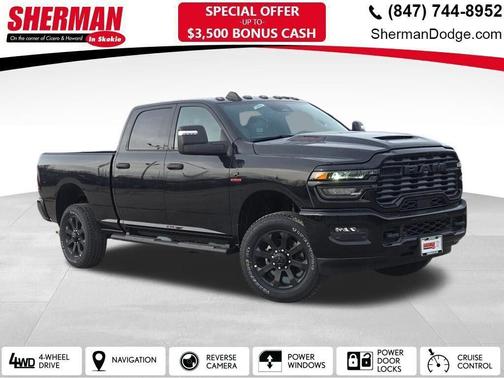 Diamond Black Crystal Pearlcoat 2026 RAM 2500 Black Express Crew Cab 4x4 6'4' Box