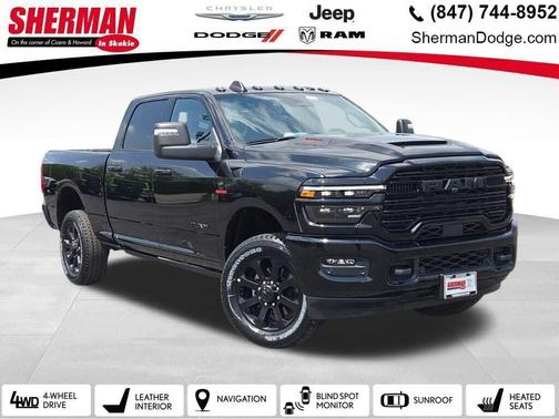 Diamond Black Crystal Pearlcoat 2025 RAM 2500 Laramie Crew Cab 4x4 6'4' Box