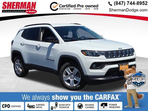 Bright White Clearcoat 2022 Jeep Compass Latitude