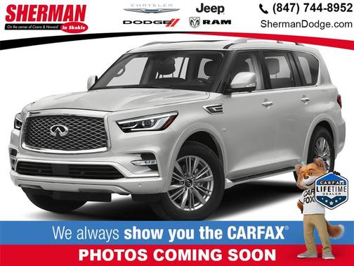 Moonstone White 2019 INFINITI QX80 Luxe