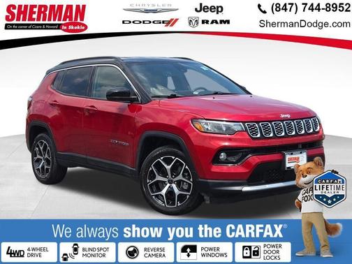 Red Hot Pearlcoat 2025 Jeep Compass Limited