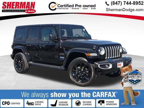 Black Clearcoat 2023 Jeep Wrangler 4xe Sahara