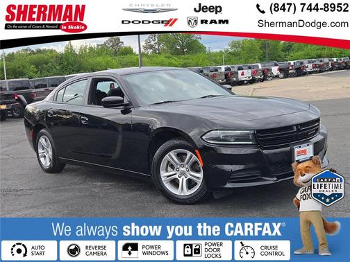 Pitch Black Clearcoat 2023 Dodge Charger SXT