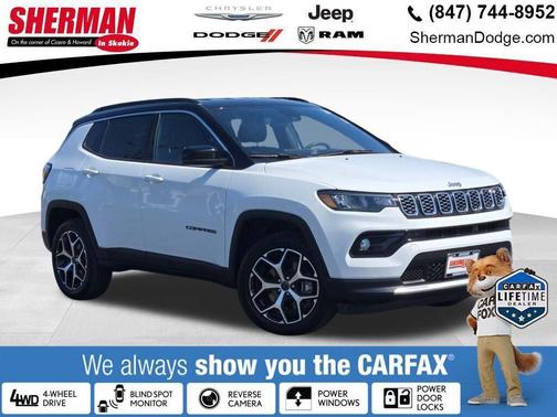 Bright White Clearcoat 2025 Jeep Compass Limited