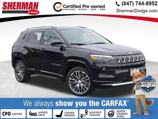 Diamond Black Crystal Pearlcoat 2022 Jeep Compass Limited