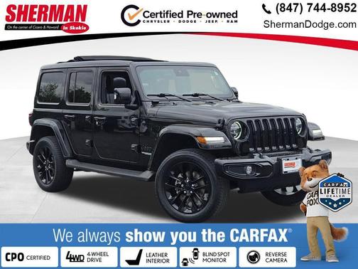 Black Clearcoat 2022 Jeep Wrangler Unlimited High Altitude 4x4
