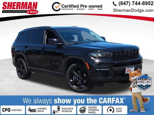 Diamond Black Crystal Pearlcoat 2023 Jeep Grand Cherokee L Limited