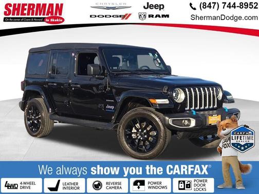 Black Clearcoat 2023 Jeep Wrangler 4xe Sahara