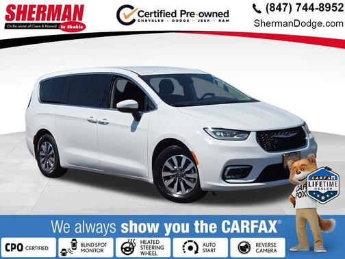 Bright White Clearcoat 2023 Chrysler Pacifica Hybrid Touring L