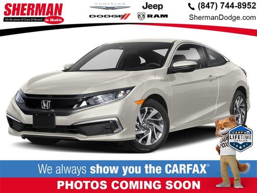 Platinum White Pearl 2020 Honda Civic LX