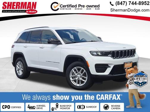 Bright White Clearcoat 2024 Jeep Grand Cherokee Laredo