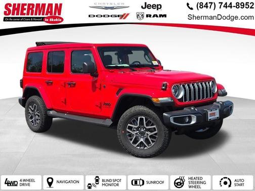 Firecracker Red Clearcoat 2026 Jeep Wrangler 4-Door Sahara 4x4