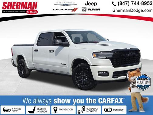 Ivory White Tri-Coat Pearlcoat 2025 RAM 1500 Limited