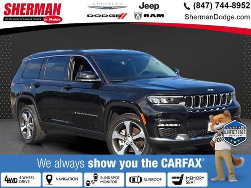 Diamond Black Crystal Pearlcoat 2023 Jeep Grand Cherokee L Limited