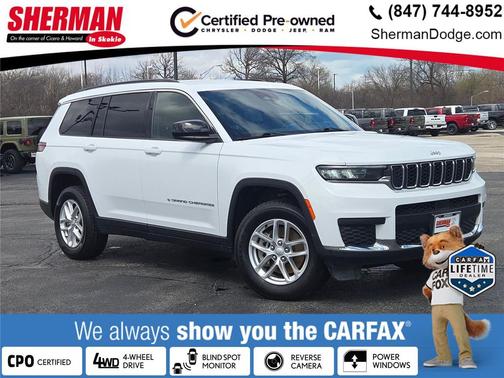 Bright White Clearcoat 2024 Jeep Grand Cherokee L Laredo SUV