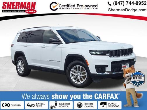 Bright White Clearcoat 2024 Jeep Grand Cherokee L Laredo
