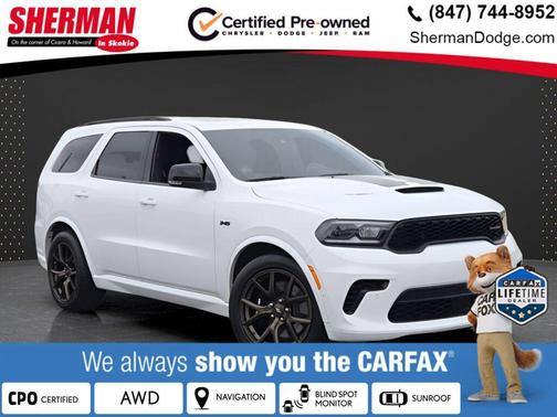 White Knuckle Clearcoat 2025 Dodge Durango R/T 20th Anniversary Premium AWD