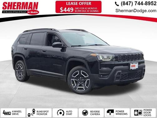 Diamond Black Crystal Pearlcoat 2026 Jeep Cherokee Laredo 4x4