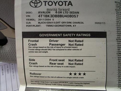 2011 Toyota Avalon Limited