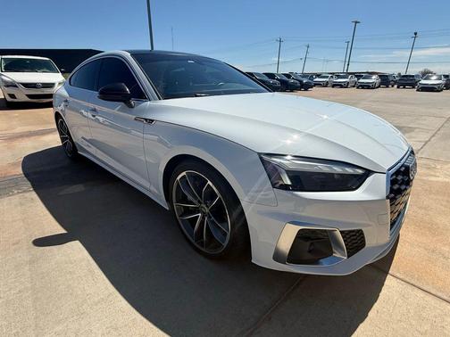 Glacier White Metallic 2024 Audi A5 Sportback 45 S Line Premium Plus