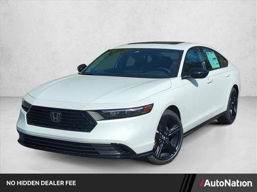 Platinum White Pearl 2026 Honda Accord Hybrid Sport-L