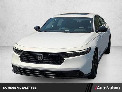 Platinum White Pearl 2026 Honda Accord Hybrid Sport-L