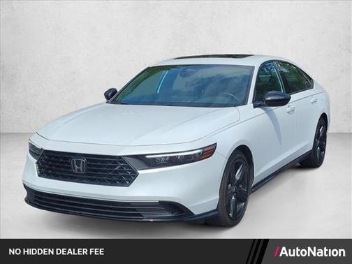 Platinum White Pearl 2025 Honda Accord Hybrid Sport-L