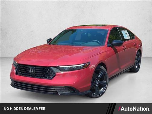 Radiant Red Metallic 2025 Honda Accord Hybrid Sport-L