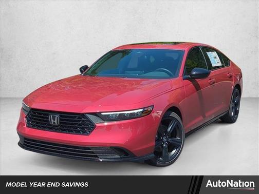 Radiant Red Metallic 2025 Honda Accord Hybrid Sport-L
