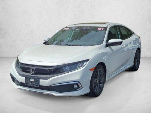 Platinum White Pearl 2021 Honda Civic EX