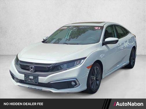 Platinum White Pearl 2021 Honda Civic EX
