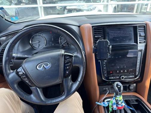 Moonstone White 2021 INFINITI QX80 SENSORY AWD