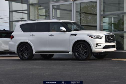 Moonstone White 2023 INFINITI QX80 SENSORY AWD