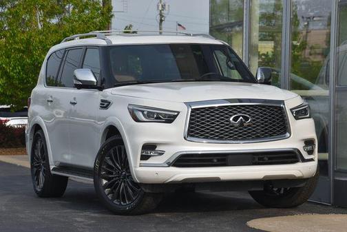 Moonstone White 2023 INFINITI QX80 SENSORY AWD