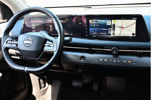 Boulder Gray Pearl/Black Diamond Pearl 2023 Nissan ARIYA PLATINUM+