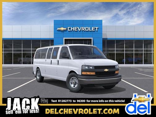 Summit White 2024 Chevrolet Express 3500 RWD 3500 Extended Wheelbase LS Passenger Van